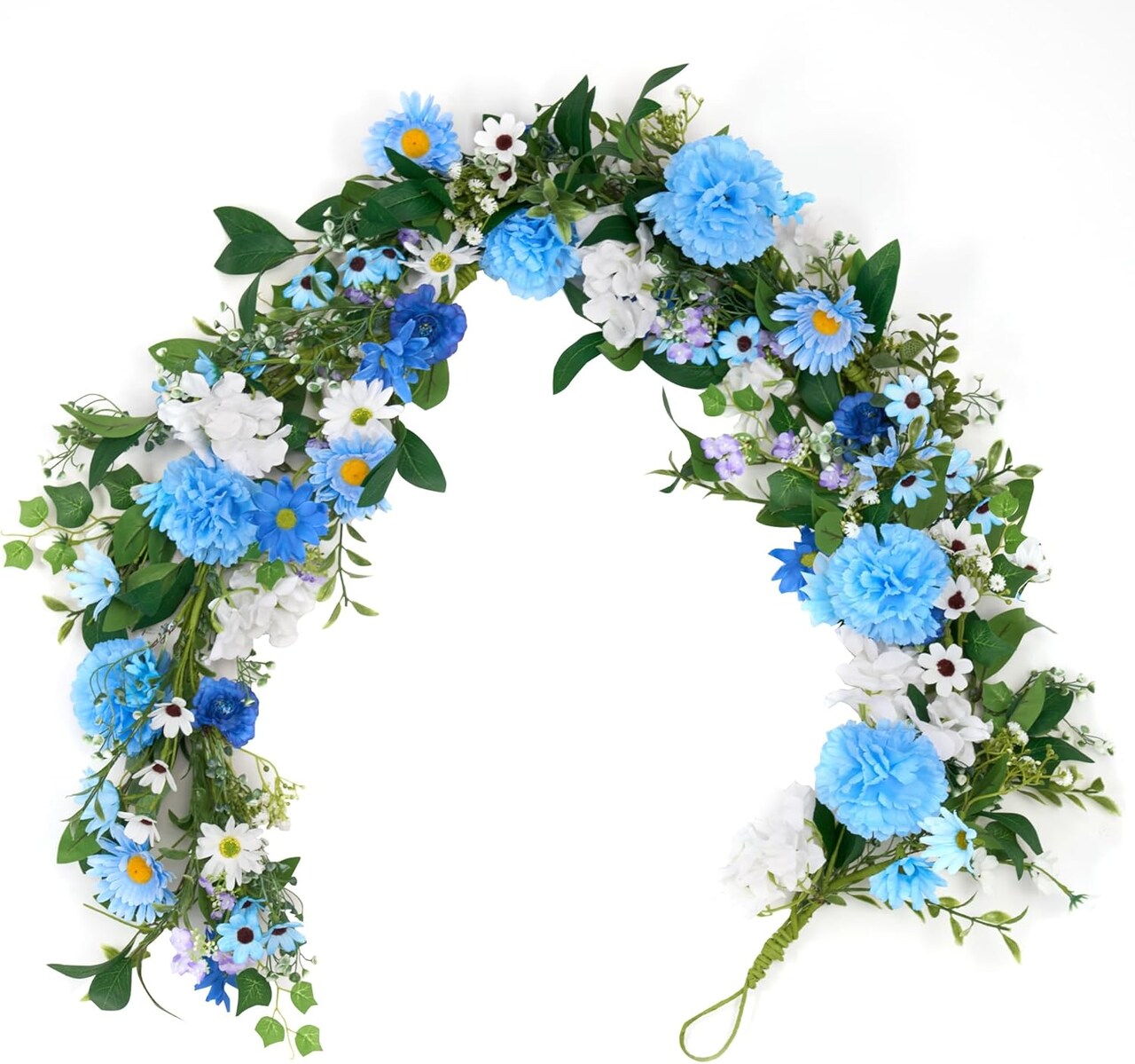Artificial Flower Garland Decor, 5.3Ft Spring/Summer Garland Floral Garlands for Indoor Outdoor Home Wedding Arch Porch Stair Backdrop Year Round Decor